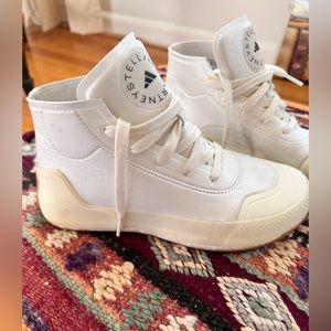 Stella McCartney Trevino Mid white sneakers.  Women’s size 6.5 / 7